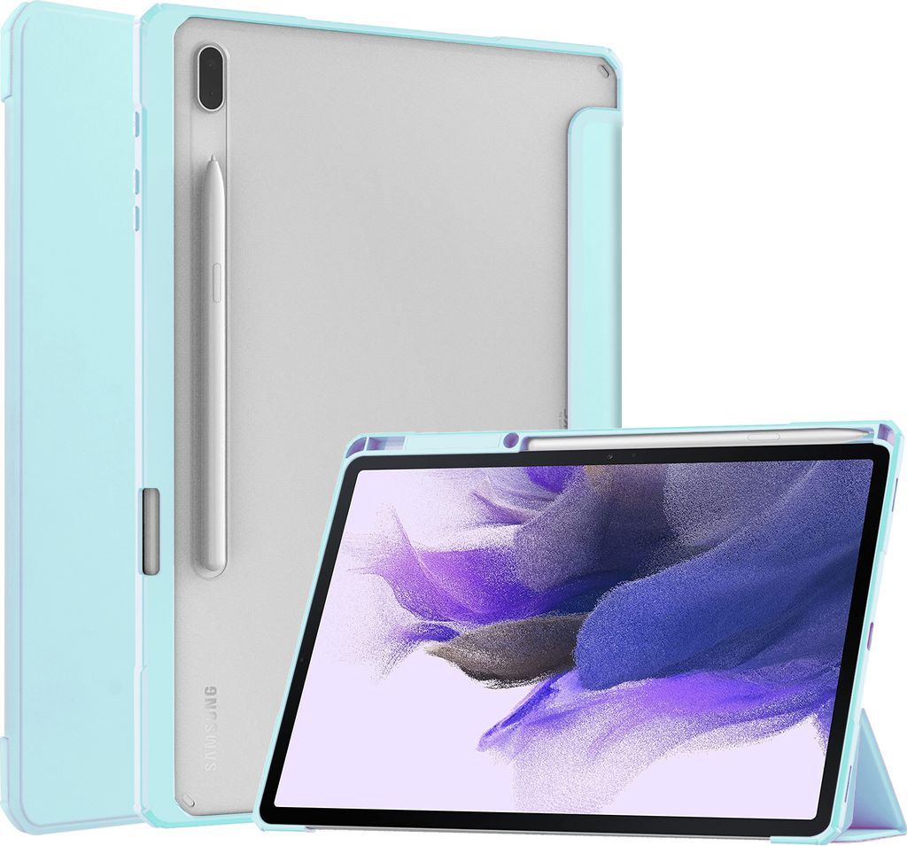 Case2go - Hülle kompatibel mit Samsung Galaxy Tab S7 Plus (2020) - - Silikon;TPU Tablet Case Schutzhülle - Hellblau