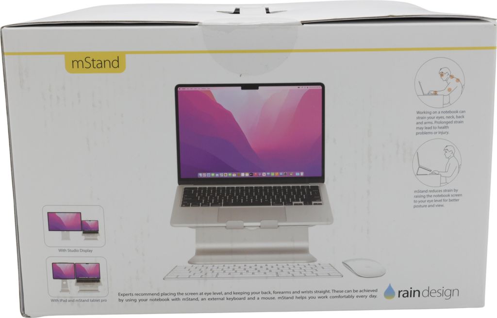 Rain Design mStand, Laptop-Ständer, Silber, Aluminium, 30,5 Produktbild 