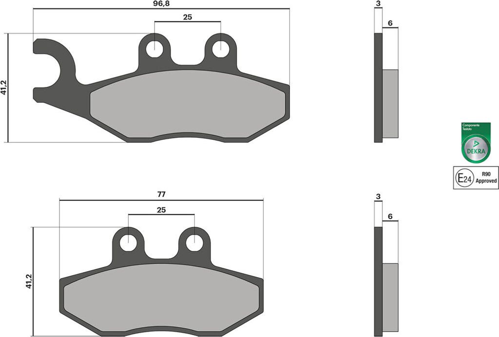 Malossi BRAKE PADS Homologierte Bremsbeläge