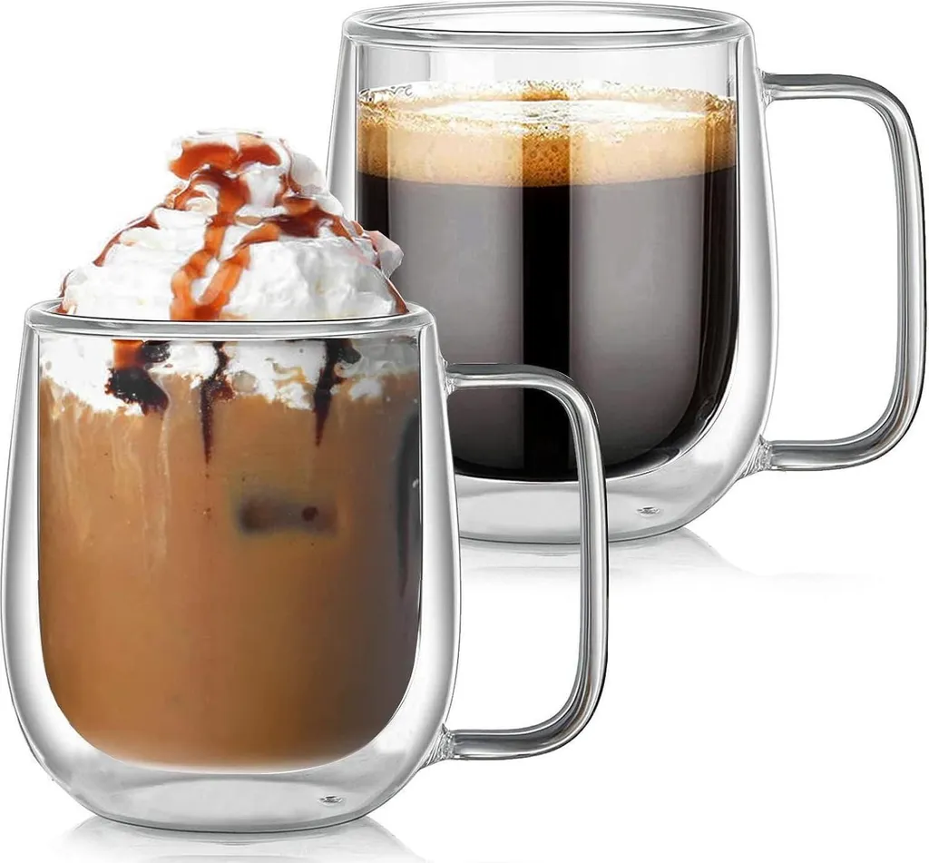 Tazza da Tè e Caffè 350ml Isolata: Bicchieri Termici con Manico