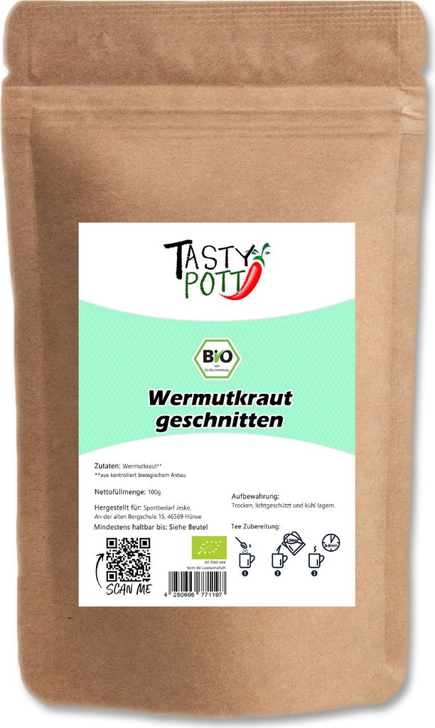 Wermutkraut getrocknet & geschnitten