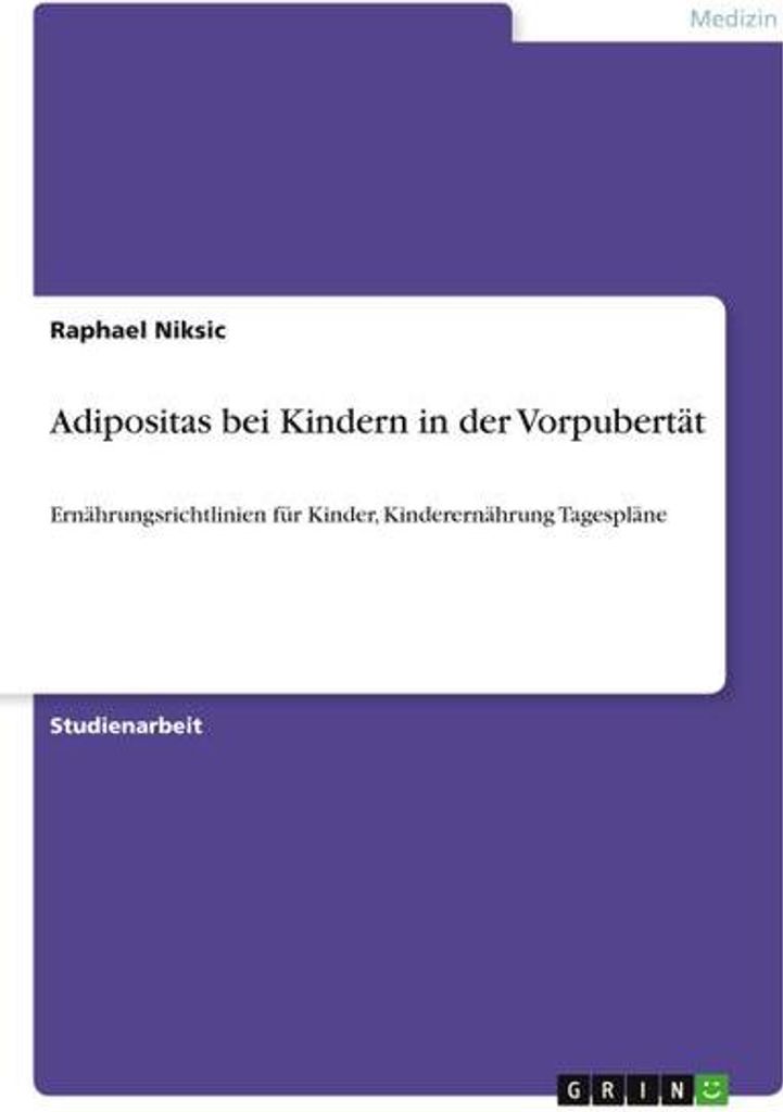 Adipositas bei Kindern in der Vorpubertät