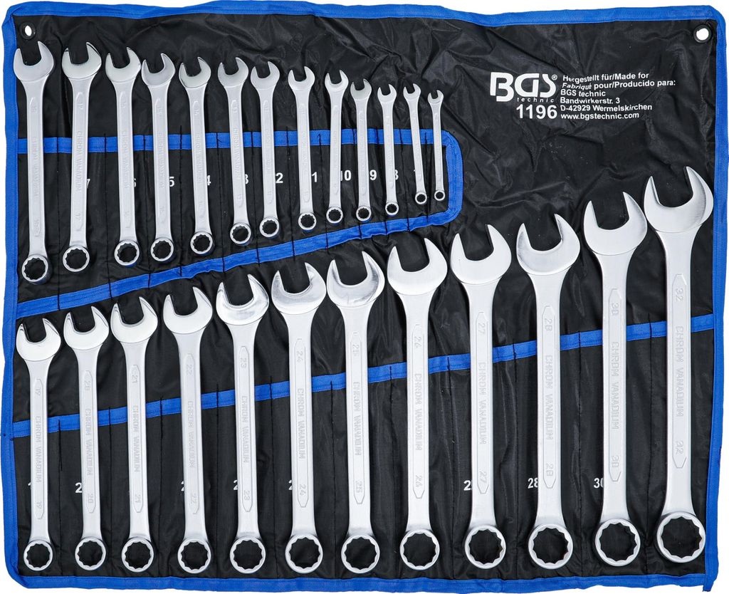 BGS Set di chiavi combinate, 6-32 mm, DIN 3113A, 1196 Immagine del prodotto 