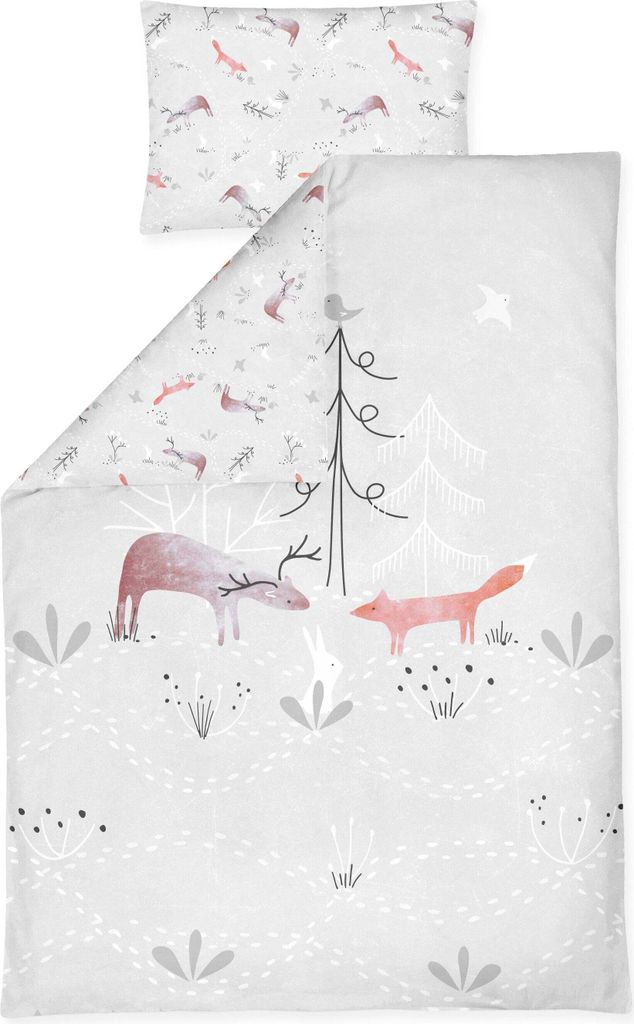 Julius Zöllner Babybettwäsche 100% Baumwolle, Standard 100 by , Germany, Gr. 80x80 + 35x40 cm, Woodlife