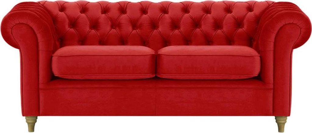 Dreisitzer-Sofa Chesterfield-Velluto 7-wax black