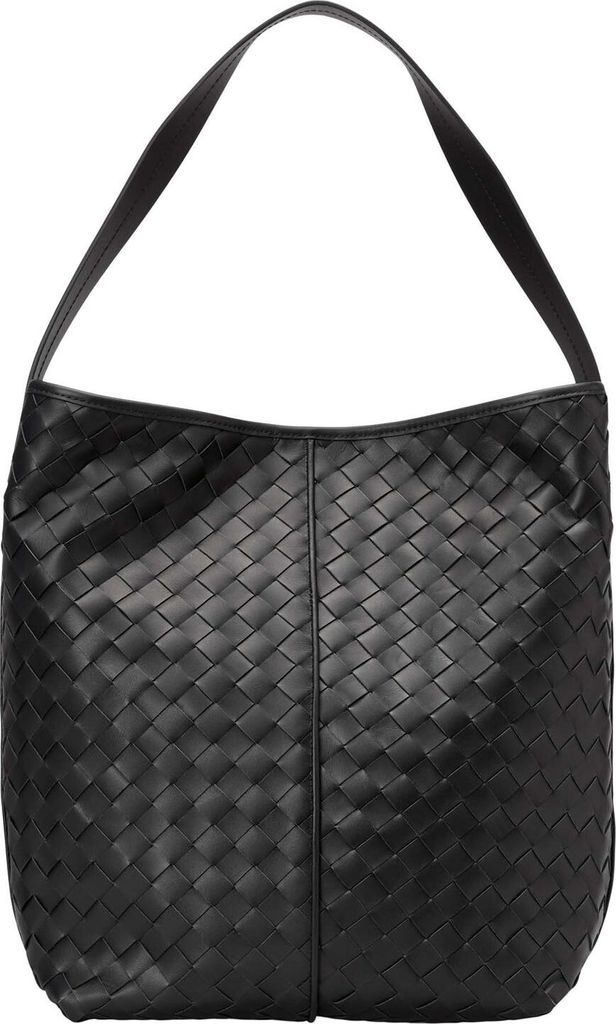 Marc O'Polo Leder Schultertasche Peija Hobo Bag Black schwarz