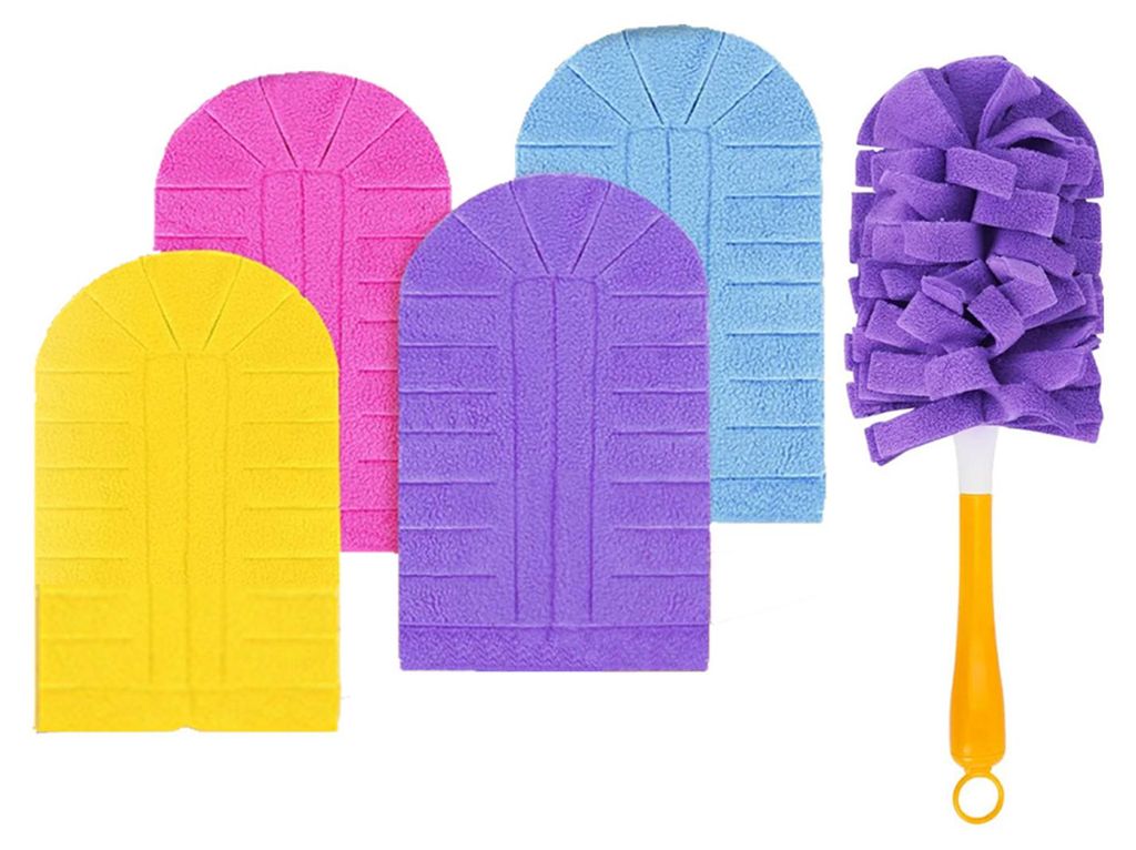 Wiederverwendbares Staubfänger-Set, kompatibel mit Wischmopp-Nachfüllpackungen, flexible Mikrofaser-Staubtücher für Ecken, Lüftungsschlitze un...