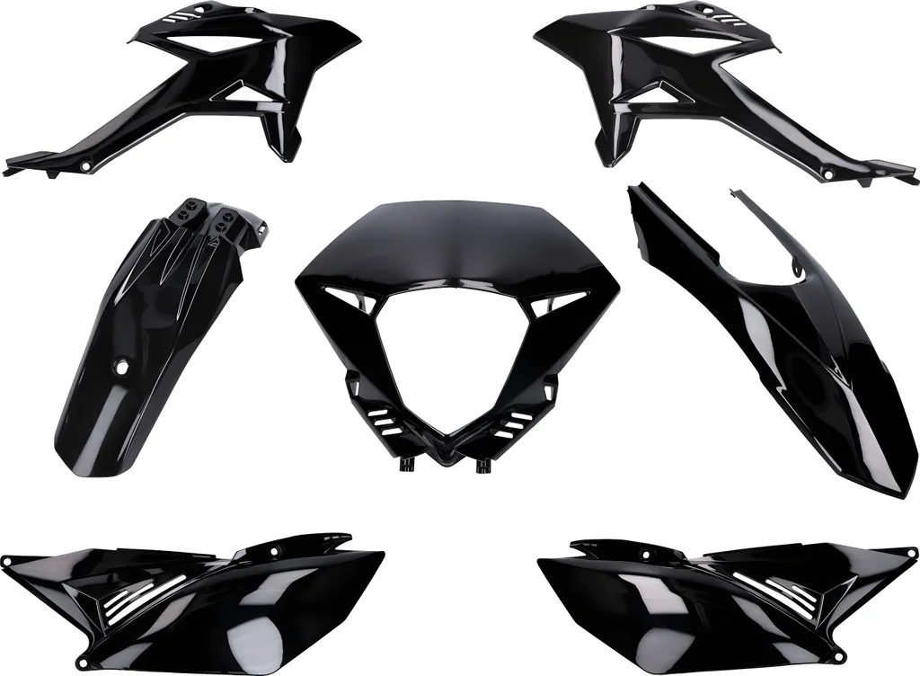 Réparer plastiques cassés Beta RR 2012- Kit habillage noir 7 pcs