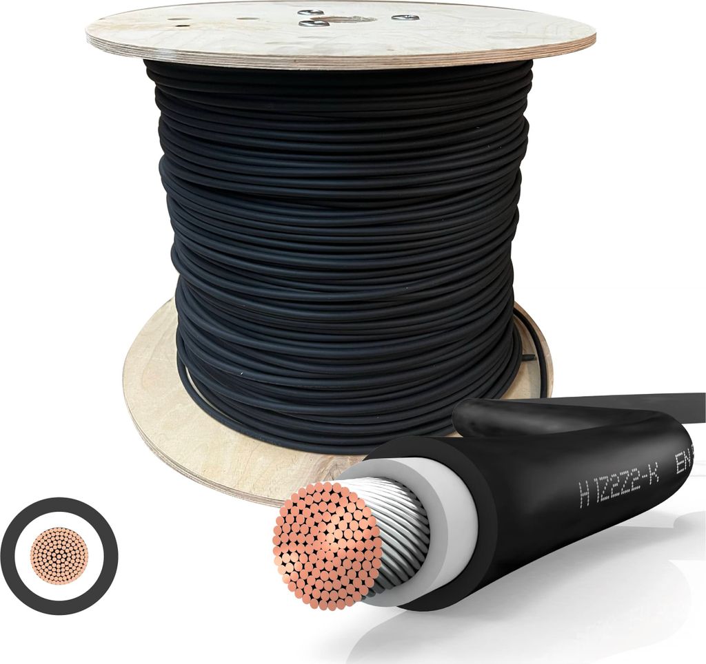 100m Meterware-Solarkabel 4mm²,  H1Z2Z2-K Solarleitung für Produktbild 