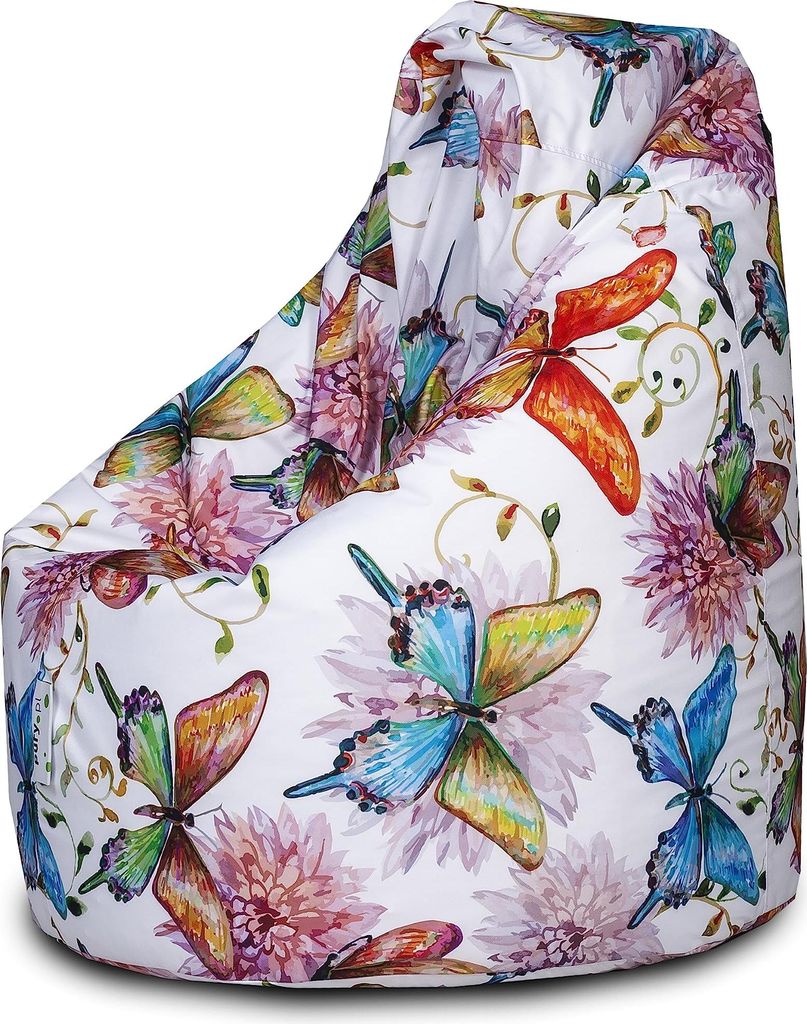 Ecopuf, Mega Sako, Sitzsack Pouf, Sack Poufsessel Pufsack Kinder, Erwachene, 85x135cm, Fantasy-dg51