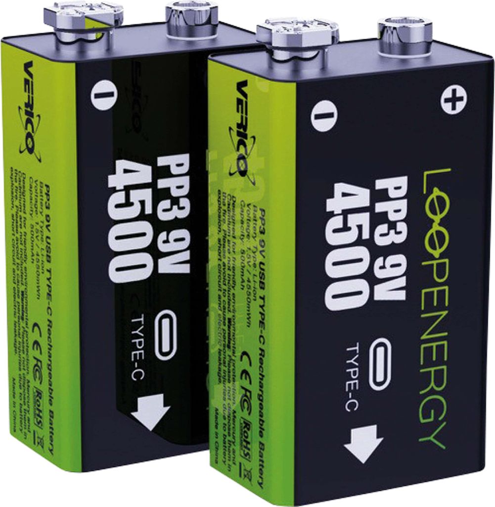 Verico 1UDBT-A3WEB2-NN, 500 mAh, Lithium-ion (Li-ion), 9 V, Obrázok produktu 