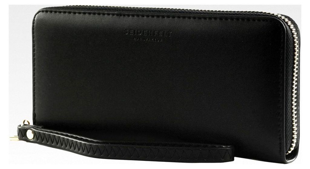 Seidenfelt Smilla - Damen Geldbörse 19 cm Schwarz