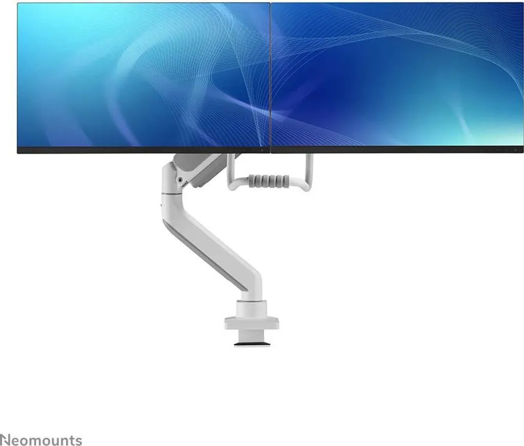 Libérez de l'espace avec le Support 2 Écrans Neomounts TIS Blanc 17-32" - 14