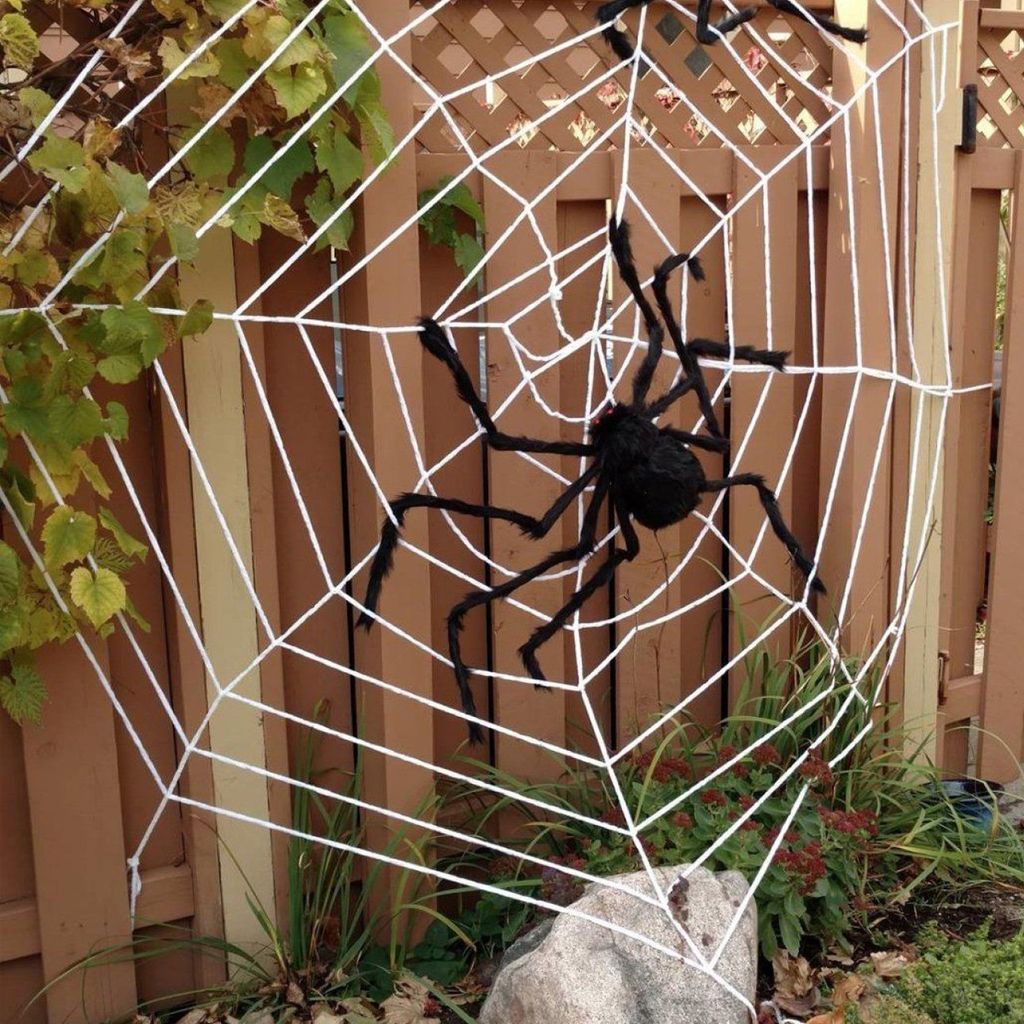 Riesen Spinne Halloween Tarantula Spinnennetz Plüsch Draussen Garten Party Deko 