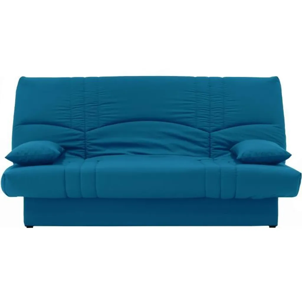 Canapé-lit 3 places DREAM en tissu bleu canard style contemporain 190cm