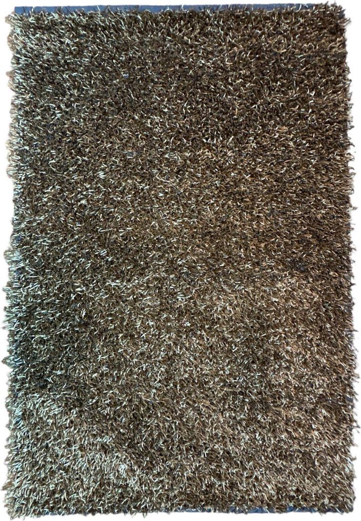 Teppich LIMO SHAGGY HANDGEKNÜPFT | Farbe: Braun; Größe: 70x140 cm | strapazierfähig und leicht zu reinigen | Wohnzimmer | Schlafzimmer
