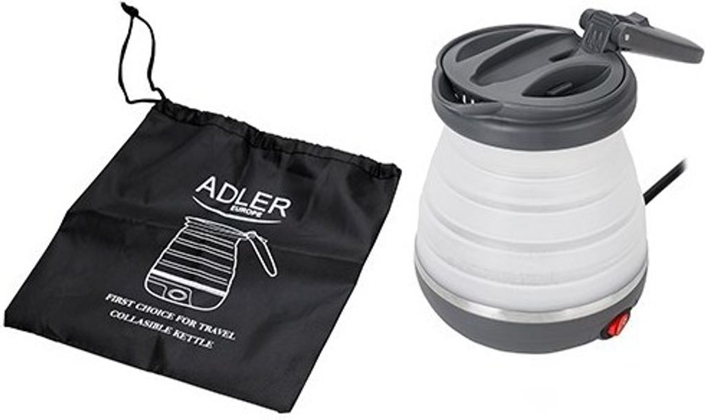Czajnik Adler AD 1279 Biały Czarny Plastik 750 W 0,6 L Zdjęcie produktu 19