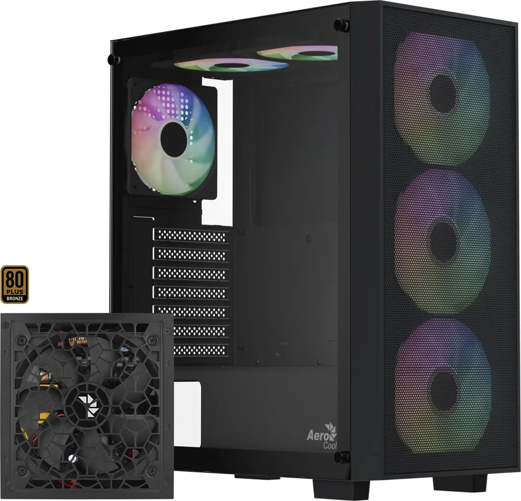 Case Aerocool B509A Flow-G-BK-v1 + Alimentatore Aero 650W | Gaming Beast
