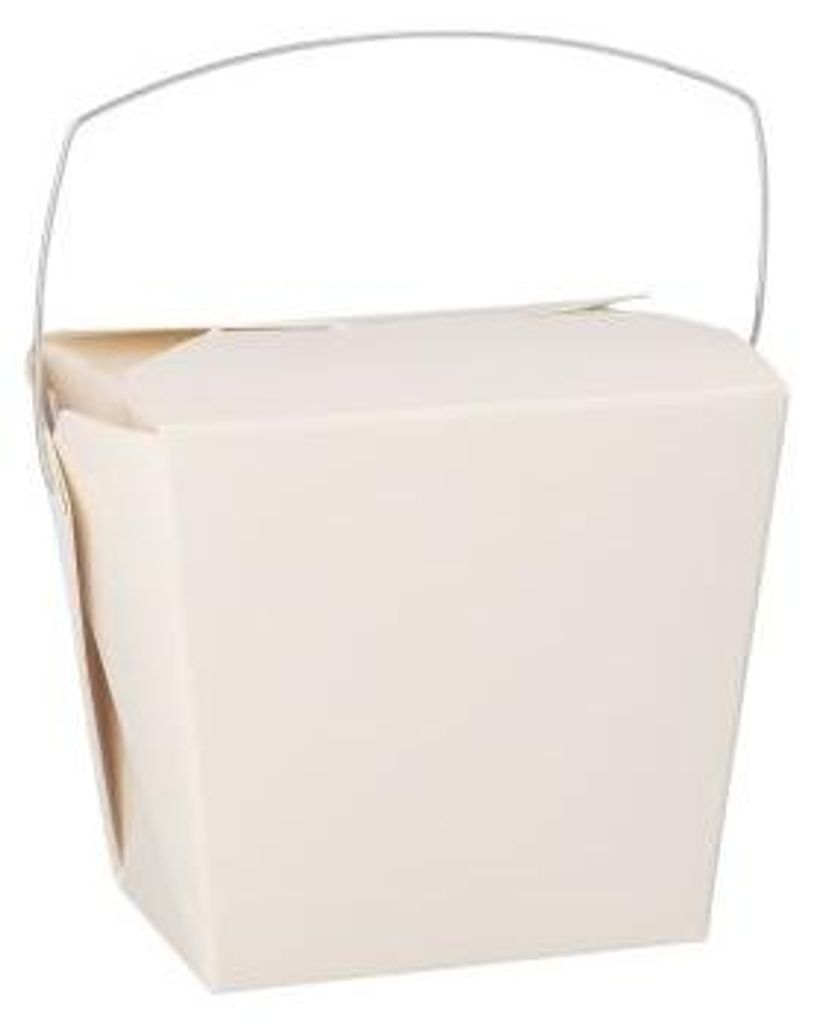 300 Papstar Snackboxen mit Henkel ASIA eckig 470 ml 8,5 cm x 7,5 cm x 5,5 cm weiss 37439