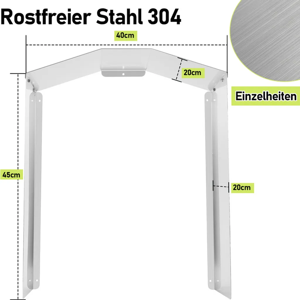Protection Intempéries Wallbox Toit Acier Inoxydable avec Kit Montage - 2