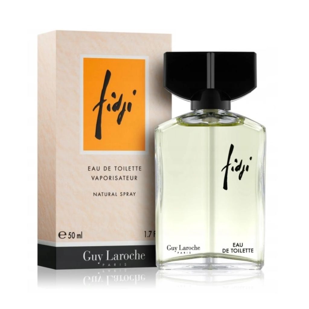 A perfume bottle and its box are displayed against a white background.