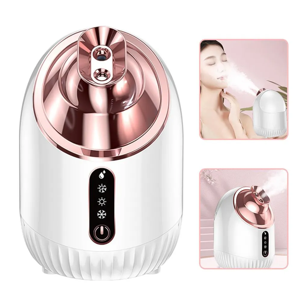 Sauna facial nano-ionique blanc - Appareil vapeur visage chaud et froid