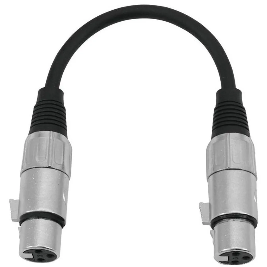 Cavo Adattatore Professionale Omnitronic XLR(F) - XLR(F) 0,2m | Nero - 2