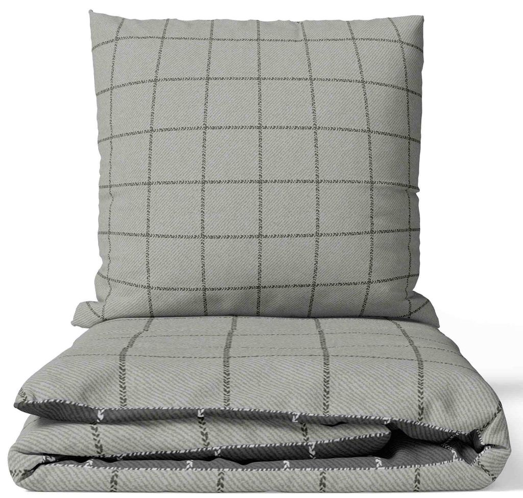 Renforce Bettwäsche Set 240x220 cm in Grau Anthrazit Produktbild 