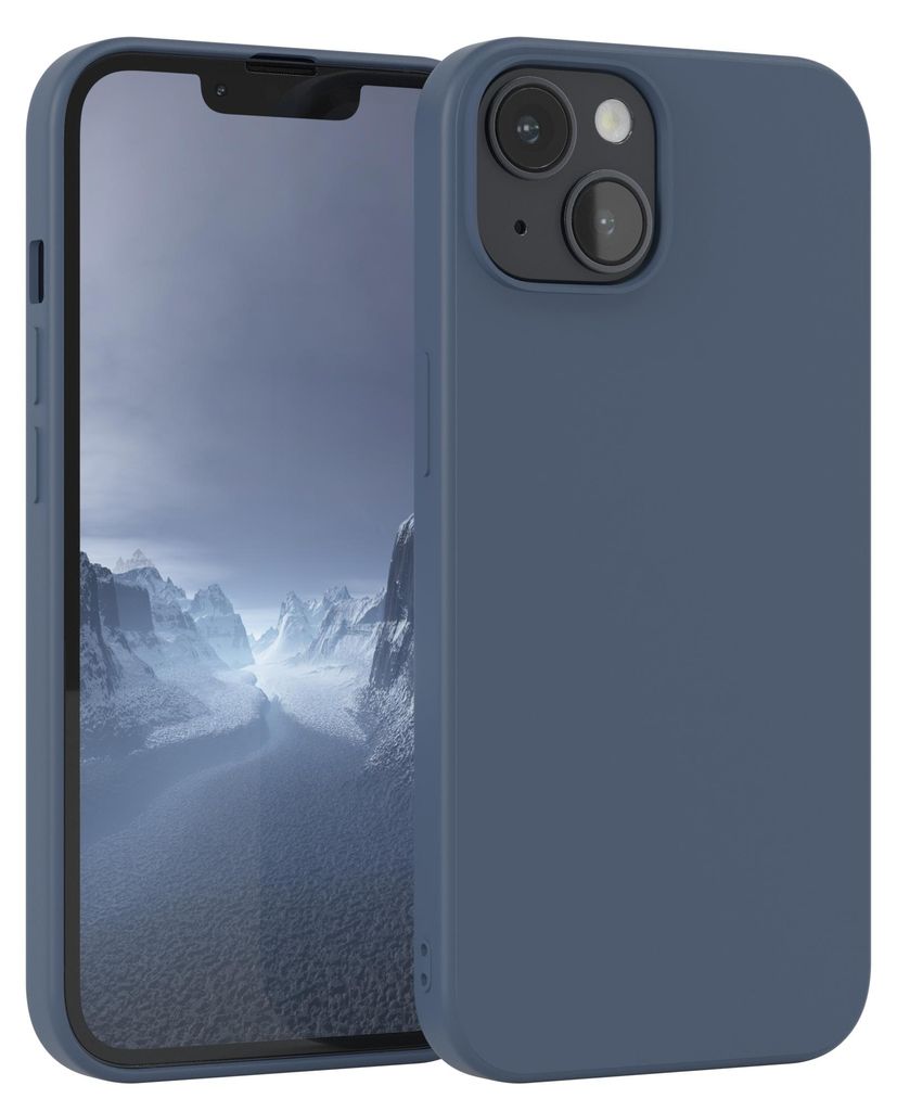 EAZY CASE - TPU Hülle für Apple iPhone 14, TPU Case stoßfeste Handyhülle, weiches Cover mit Kameraschutz, Silikonhülle in Dunkelblau
