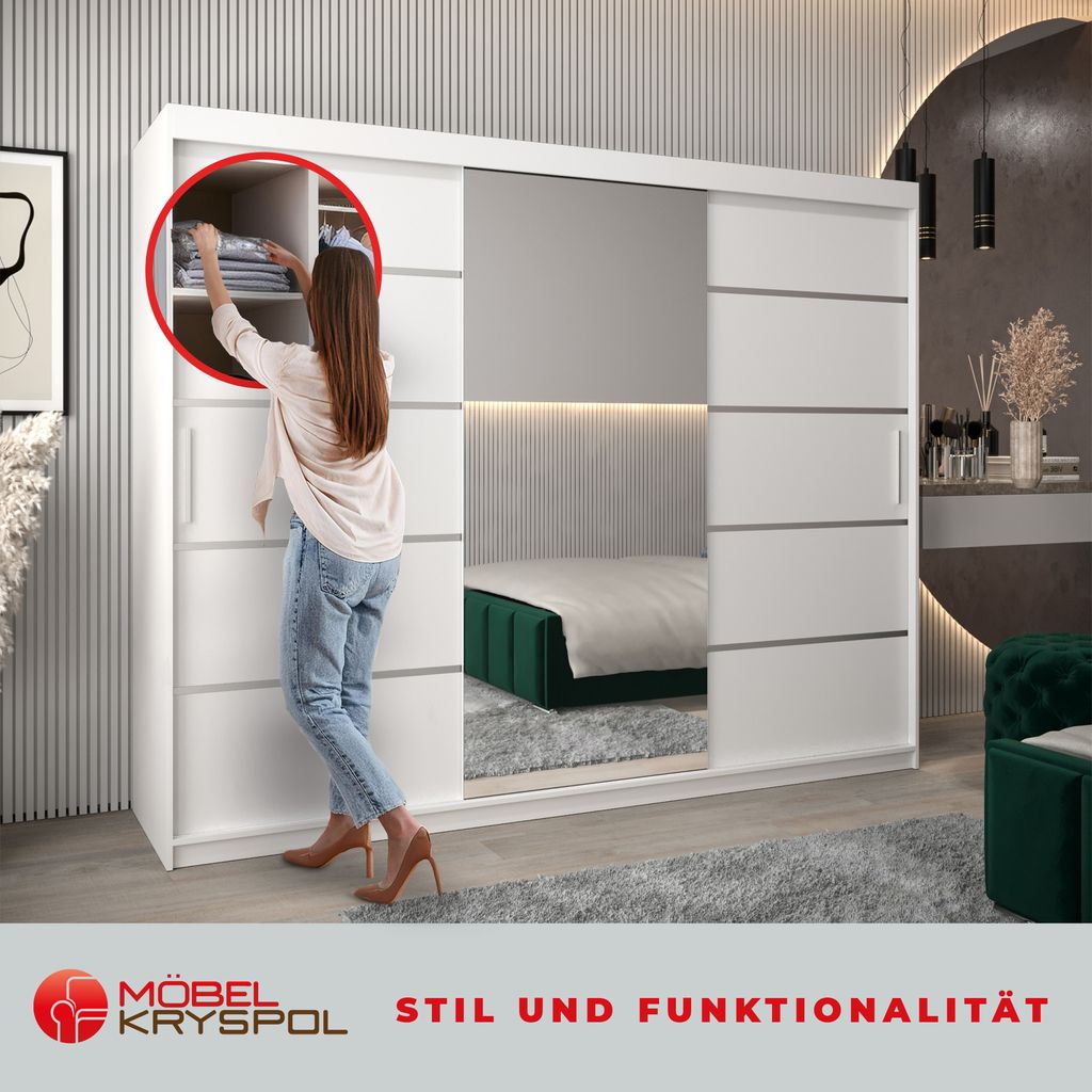 Kleiderschrank, Schiebetürenschrank Schlafzimmer, Schrank Produktbild 5