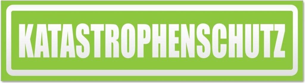 Kiwistar - Autoaufkleber - Lindgrün - 30 x 8 cm - Katastrohenschutz invertiert - Hinweis Aufkleber Sticker für Auto, Kfz, Fahrrad, PKW, LKW