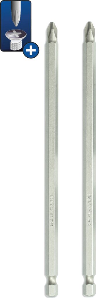 Schraubendreher Bits Phillips PH2x150mm, 2St. Blisterkarte