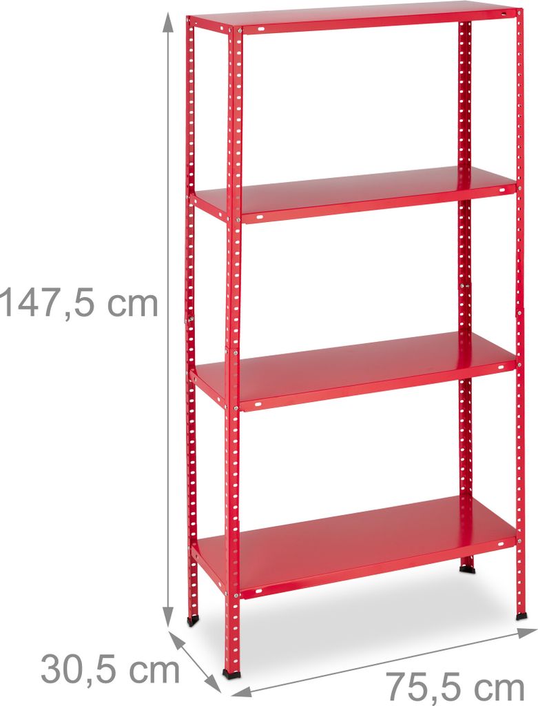 Relaxdays Étagère à Charges Lourdes, Lot De 2, 5 Niveaux, 180x100x30 Cm Jusqua 500 Kg Acier Cave Garage Argente 81572576