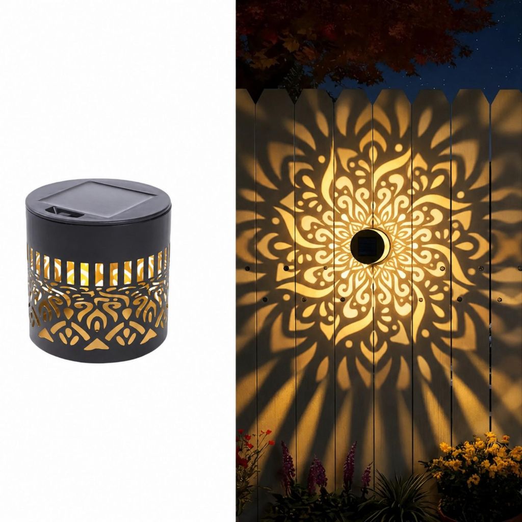 Lampadaire solaire, 1 pièce, éclairage de jardin effet Image du produit 