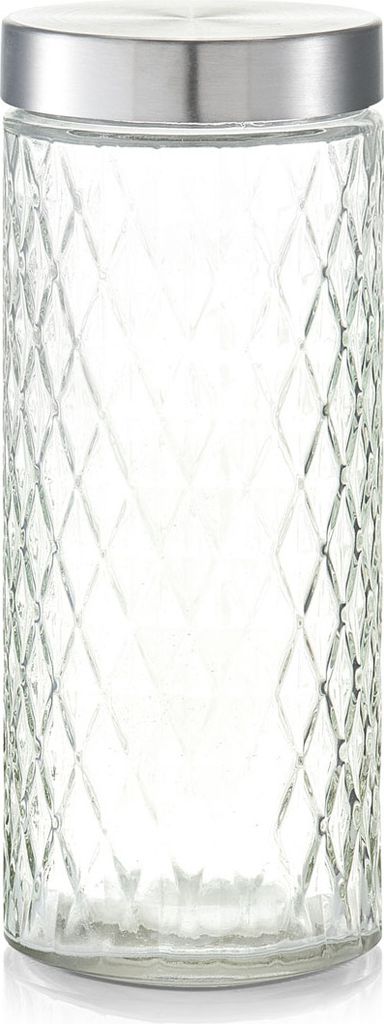 Zeller Vorratsglas "Raute" mit Metalldeckel, Ø11 x 27,5 cm, 19693