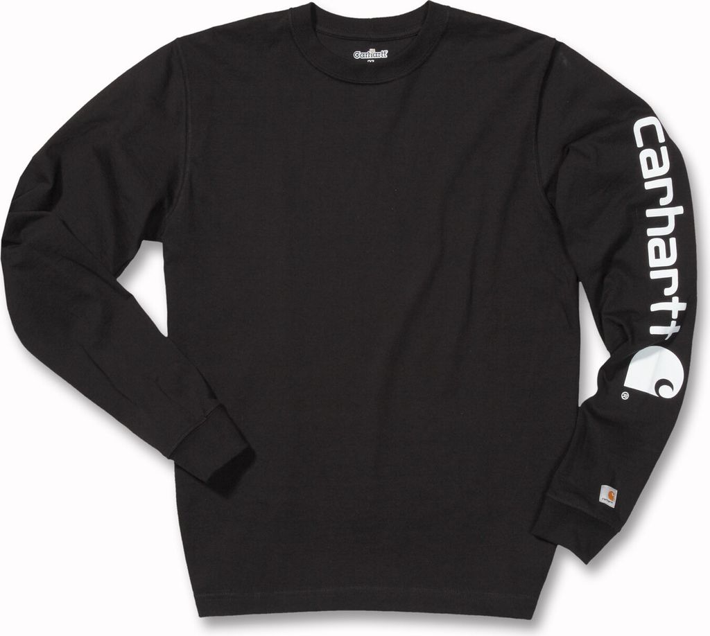 CARHARTT Sleeve Logo T-Shirt L/S Schwarz T.S - EK231-BLK-S