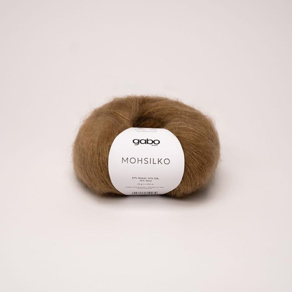 Luxus Mohair-Seidenmix von Gabo Wool - Weichheit & Glanz, Hellbraun