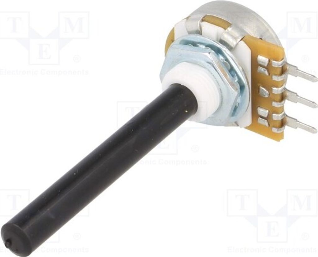 1x Potentiometer: 1-Drehung ±20% 6mm ar 0,4W 220kΩ THT Potentiometer 1 Umdrehung