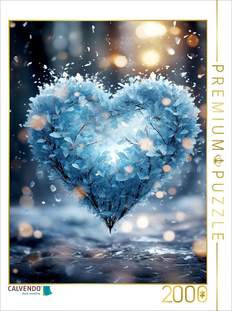 CALVENDO Puzzle Eis-Herz | 2000 Teile Lege-Größe 90x67cm Foto-Puzzle für glückliche Stunden