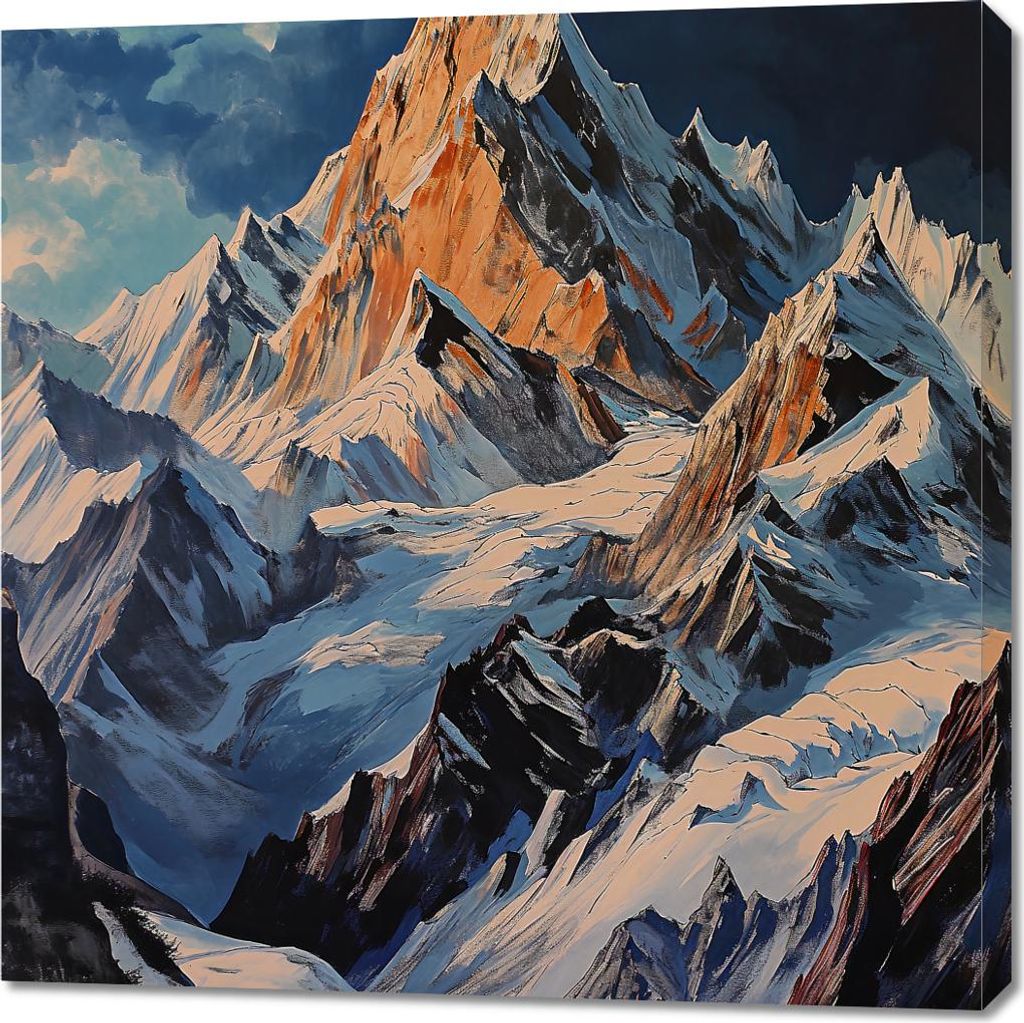 Bild 90x90cm Hügel Majestät Moment