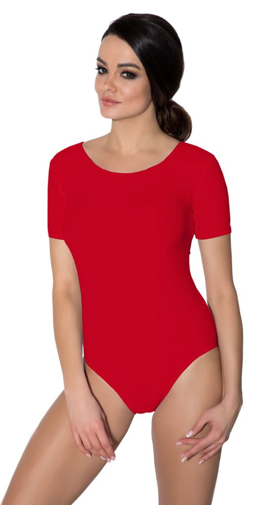 Aquarti Damen Ballett Trikot Kurzarm Gymnastik Tanz-Body, Farbe: Rot, Größe: 38