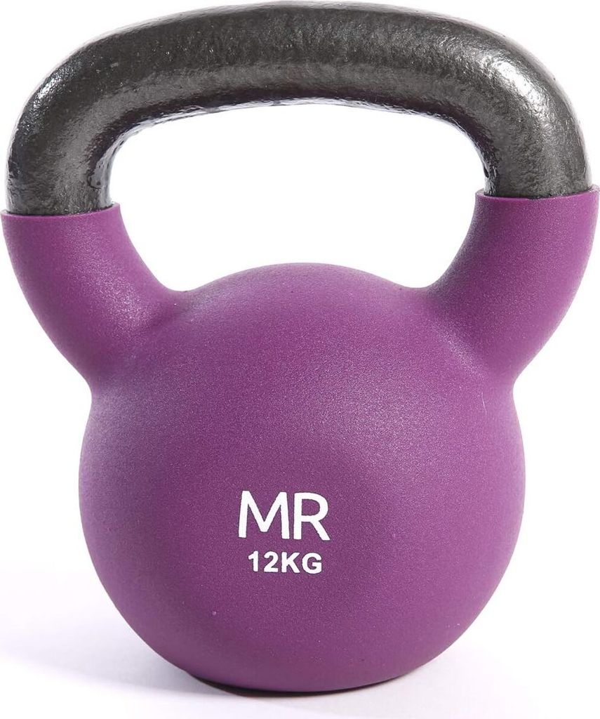 Rebecca Mobili Kugelhantel Kettlebell Gusseisen Violett Krafttraining 12 kg