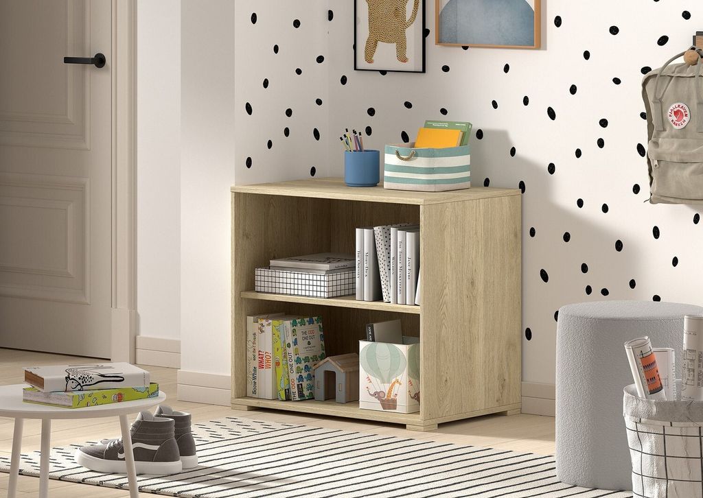 VIPACK - SAM Regal mit 2 geräumigen Fächern, Ausf. Eiche Melamin Nachbildung