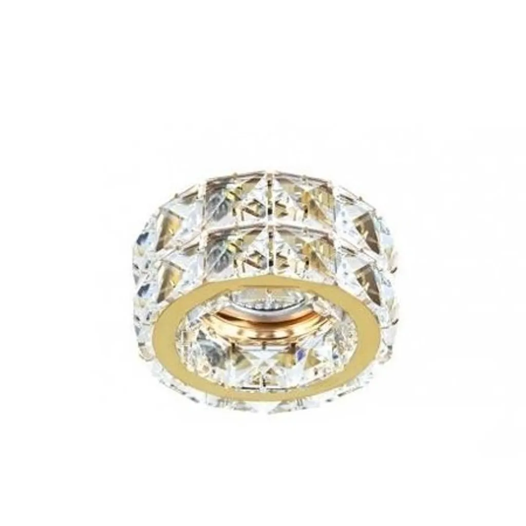 Azzardo Ester 2 AZ2467: Faretto Incasso Cristallo Oro per Interni Eleganti