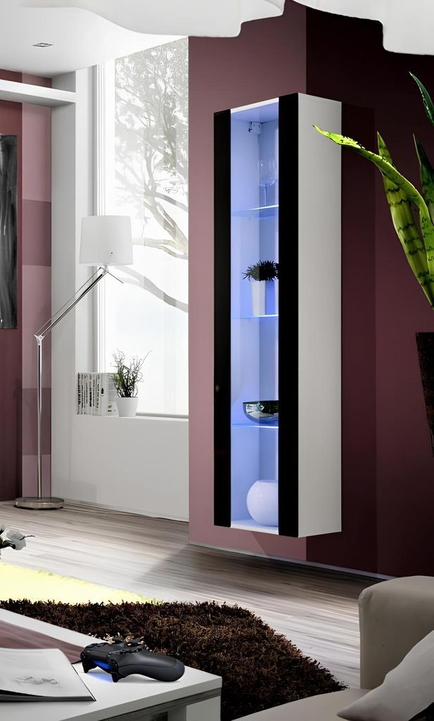 Hänge Vitrine Luxus Einrichtung Wohnzimmer Möbel Design Modern Stil Neu