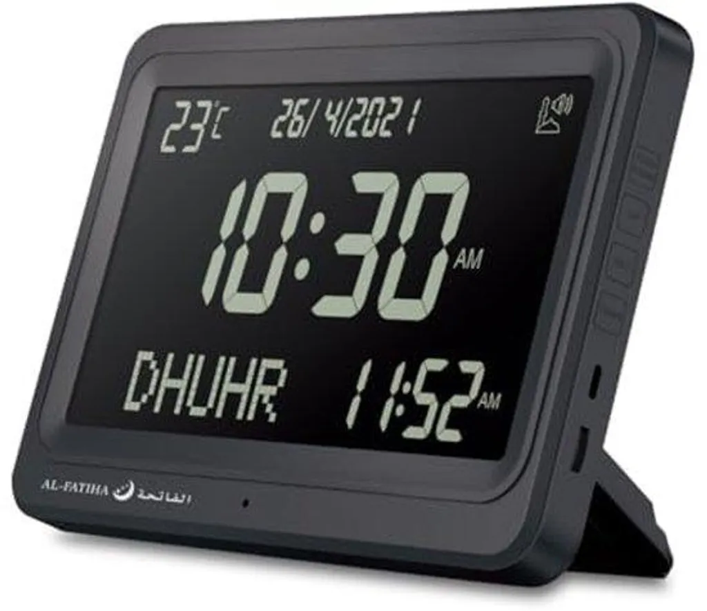 Horloge Adhan de salon automatique pour le rappel des 5 prières quotidiennes