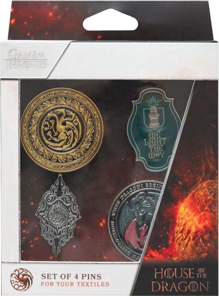 House of the Dragon 4-Pin-Set für Sammler und Fans