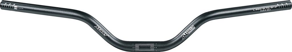 Ergotec Lenkerbügel Riser-Bar Alu, Ø25,4mm, 700mm, schwarz/matt, 12°