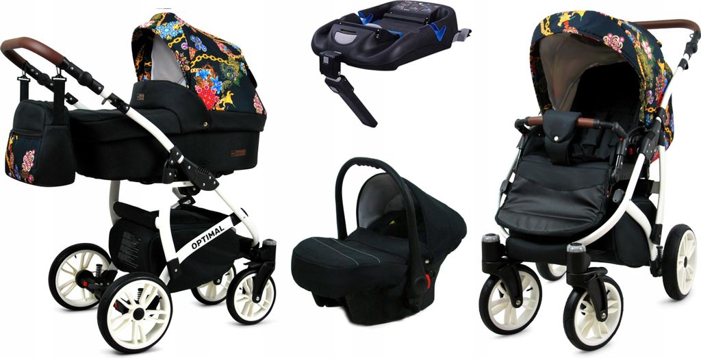 BabyLux Optimal | 4in1 Kinderwagen Set | Gold Chain | Kombikinderwagen | Kinderwagenset | Isofi