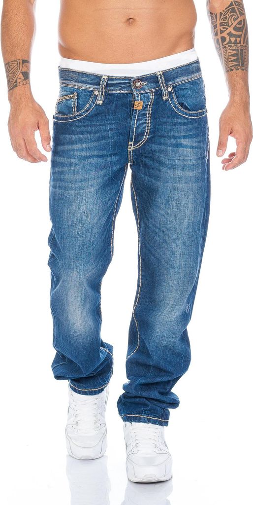 Cipo & Baxx Herren Regular Fit Jeans BJ688 Blau, W31/L30